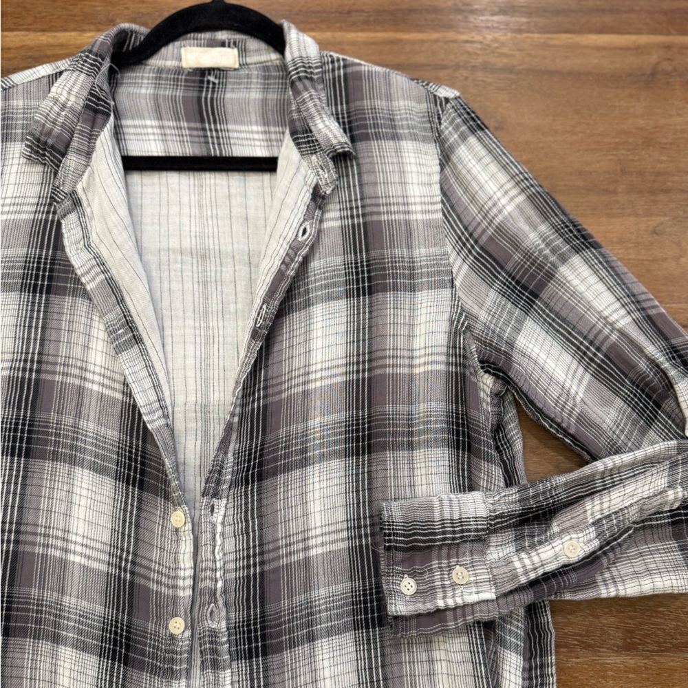 CP Shades Romy Mixed Plaid Lightweight Flannel Shirt Size M - Picture 6 of 7